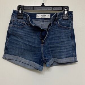 Hollister Women's Dark Blue Jean Shorts